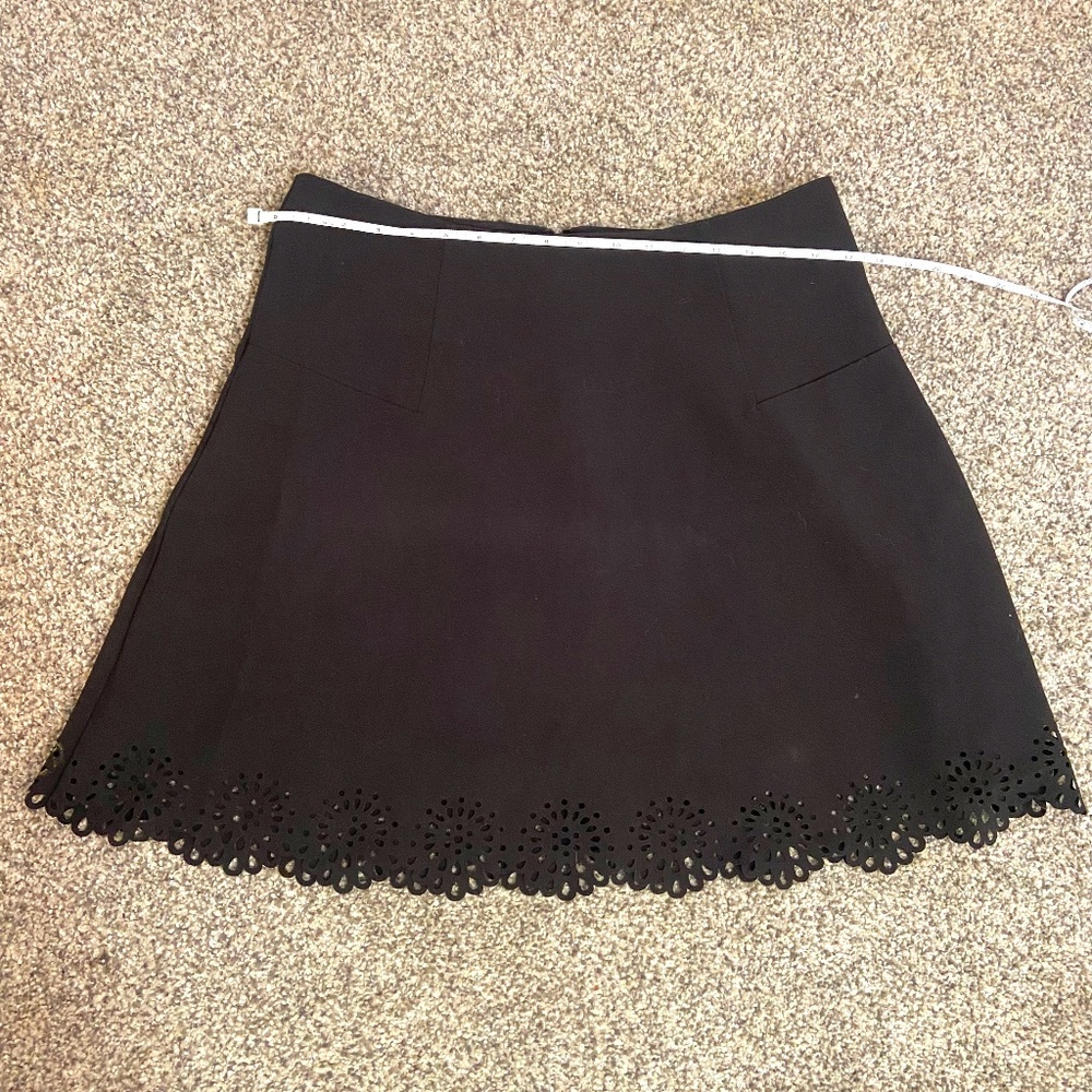 Black Loft Skirt Size 12 Eyelet detailing on bottom